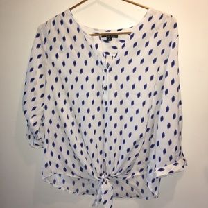 Patterned button down top